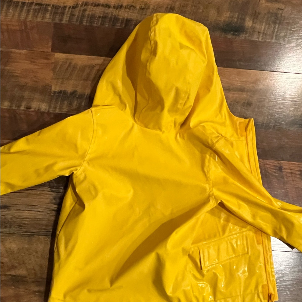Cat & Jack Yellow Rain Jacket with Multicolor Dino Liner - Picture 3 of 3